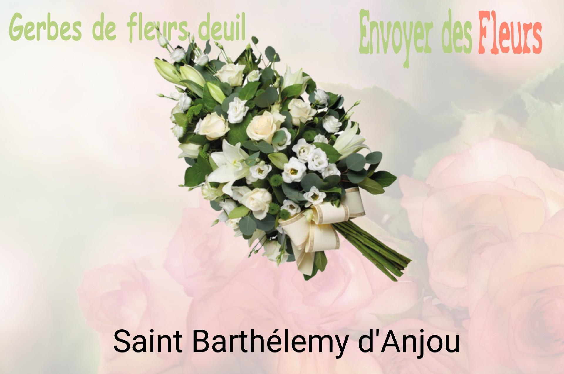 Gerbe de fleurs de deuil livrée à Saint-Barthélemy-d'Anjou